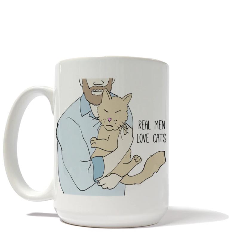 Real Men Love Cats Travel Mug