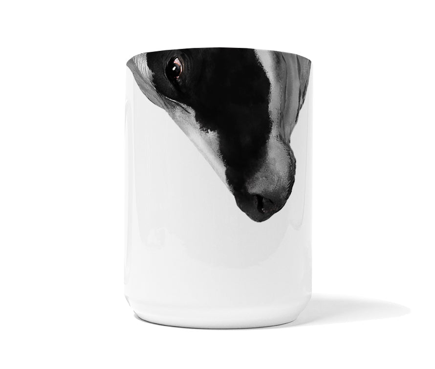 Realistic Black and White Cow Snout Mug