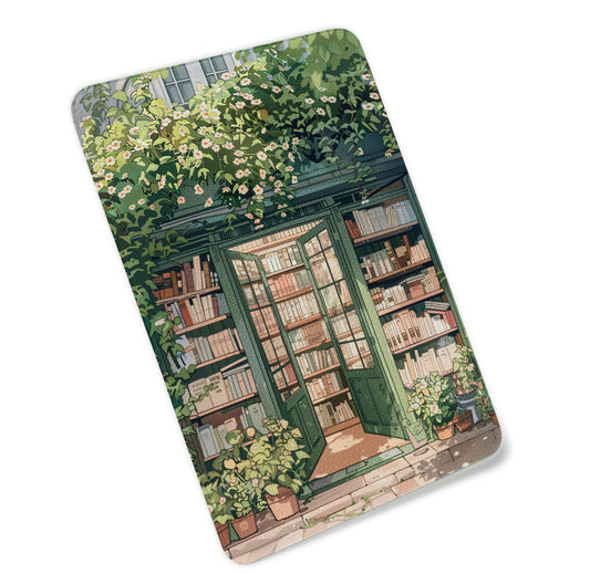 Cozy Bookstore in Bloom Cutting Board