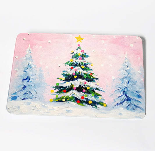 Cheery Outdoor Christmas Tree Cutting Board