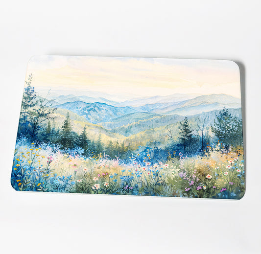 Blue Ridge Blooms Cutting Board