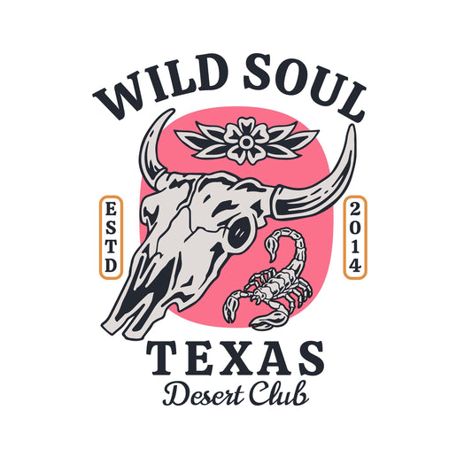 Wild Soul Skull Western Badge Mug