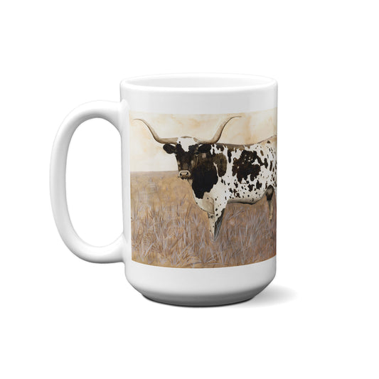 Old Timer Long Horn By Dolly Estelle Mug