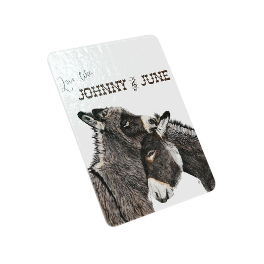 Johnny & June With Text By Dolly Estelle Cutting Board