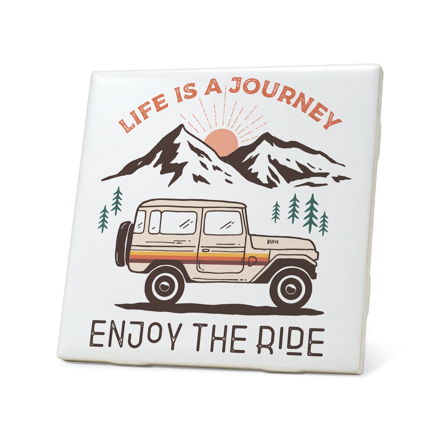 Life is a journey Graphic Coasters