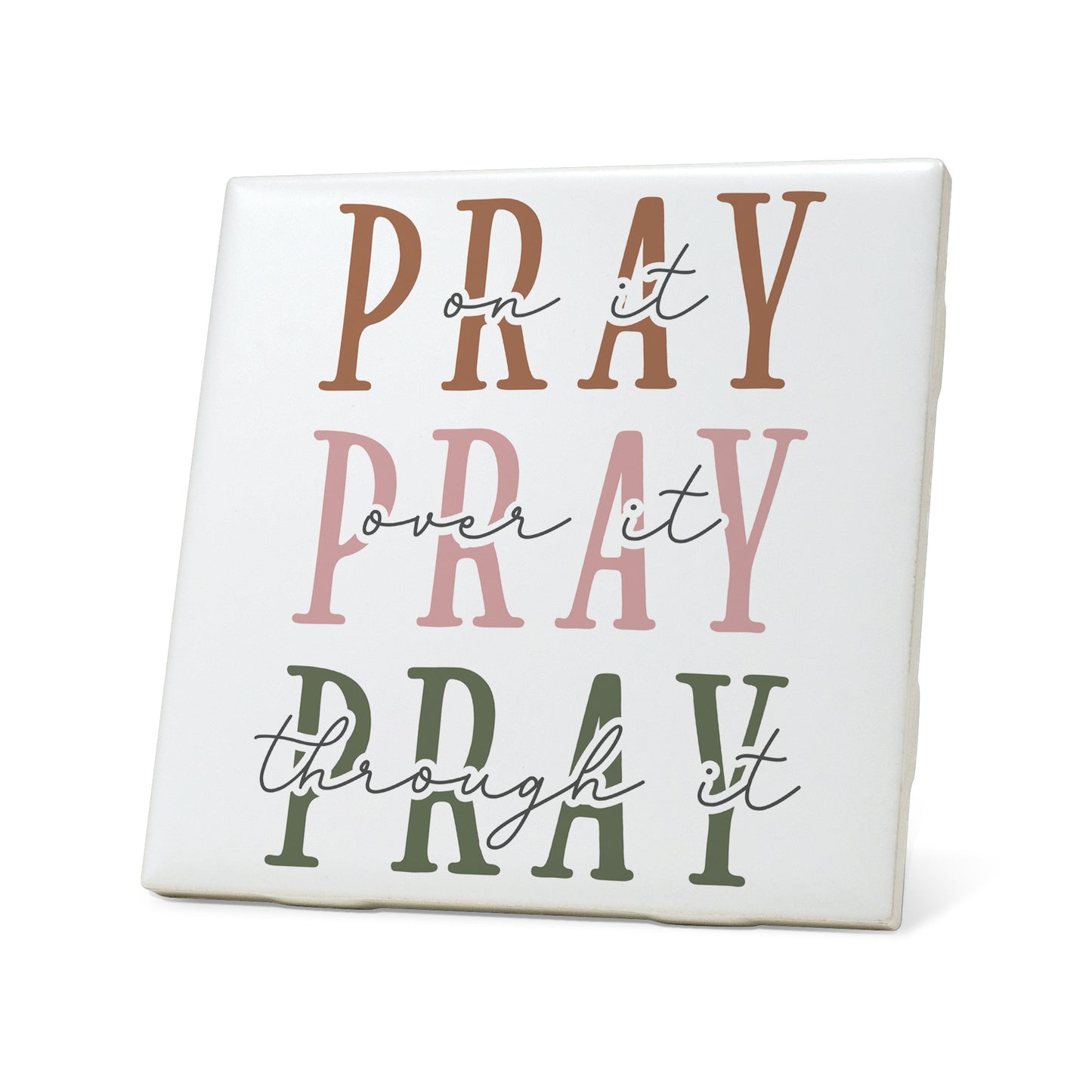 Pray x3 Graphic Coasters