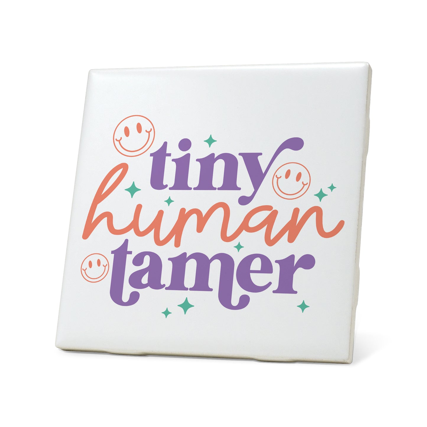 Tiny human tamer Graphic Coasters