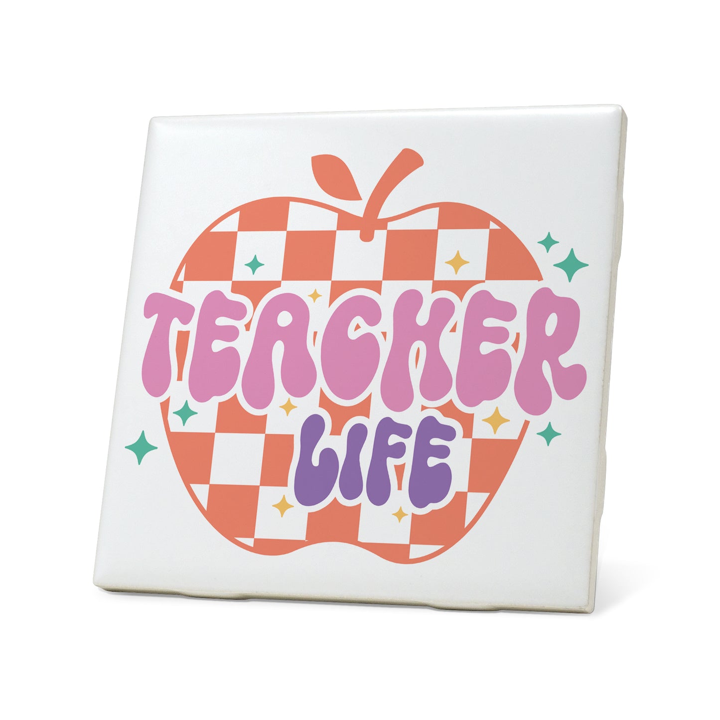 Teacher life apple Graphic Coasters