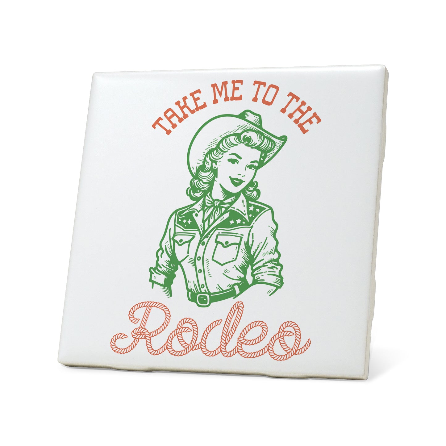 Take me to the rodeo Graphic Coasters