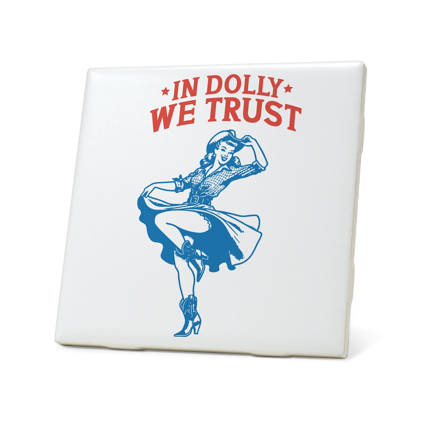 In Dolly we trust Graphic Coasters