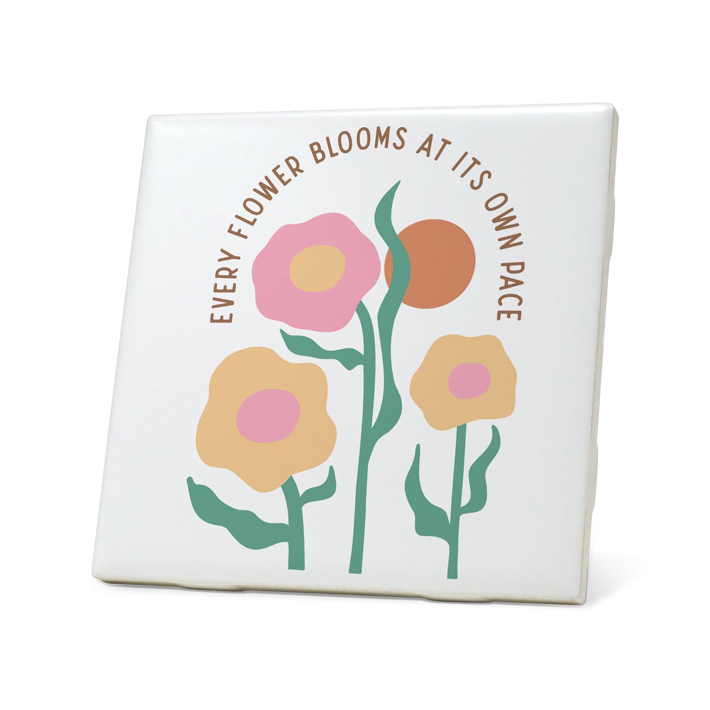 Blooms at it's own pace boho Graphic Coasters