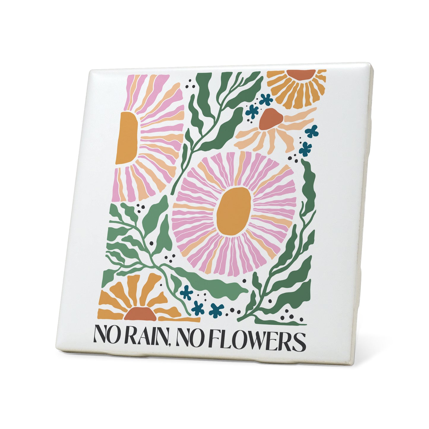 No rain no flowers boho Graphic Coasters