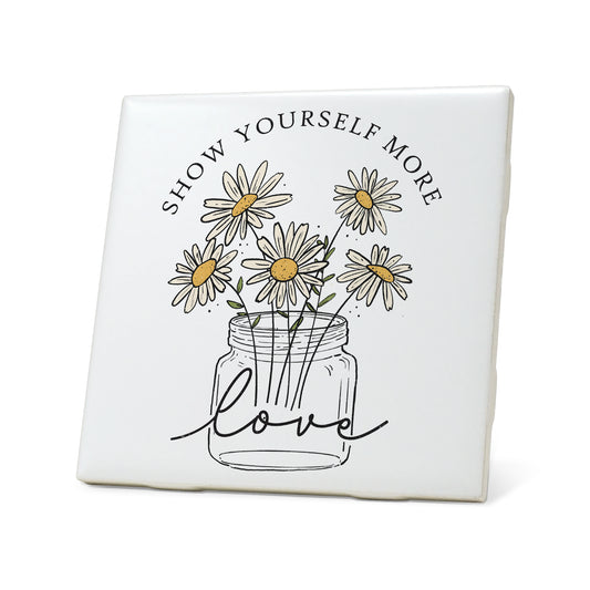 Show yourself more love Graphic Coasters