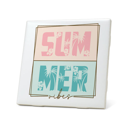 Summer vibes Graphic Coasters