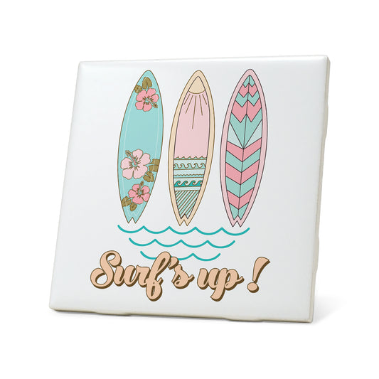 Surf's up Graphic Coasters