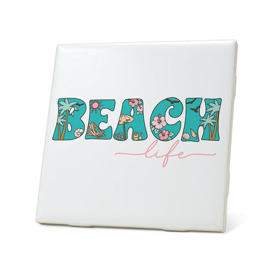 Beach life Graphic Coasters