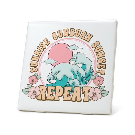 Sunrise sunburn sunset Graphic Coasters