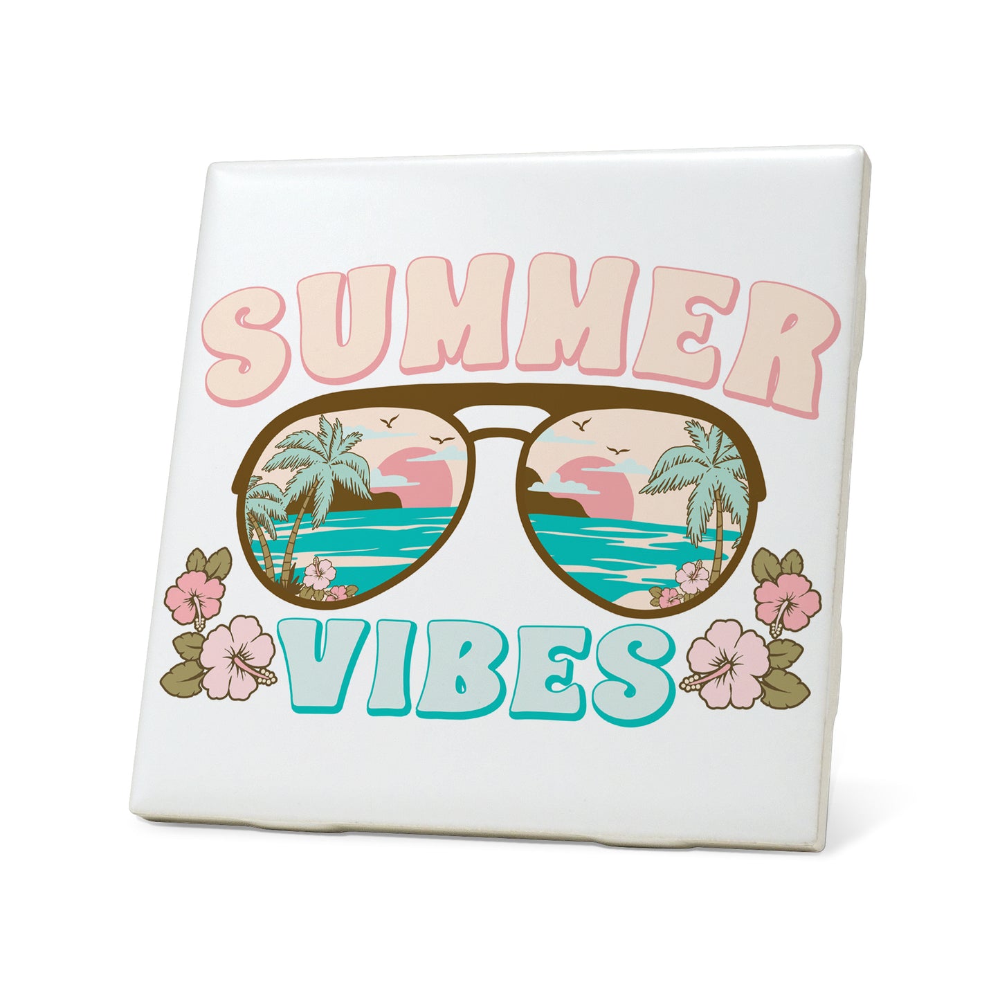 Summer vibes Graphic Coasters