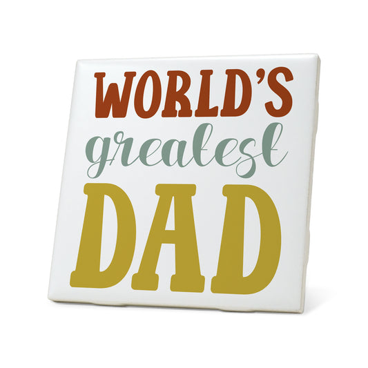 World's greatest dad Graphic Coasters