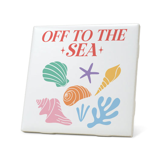 Off to the sea Graphic Coasters