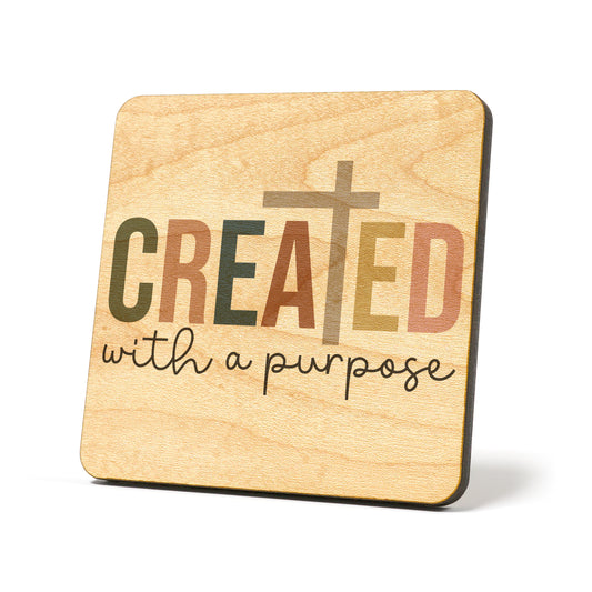 Created with purpose Graphic Coasters