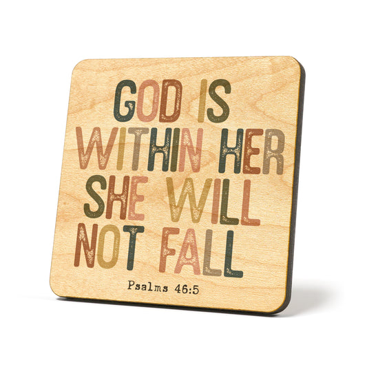 God is within her Graphic Coasters