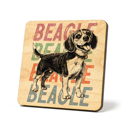 Beagle x4 Graphic Coasters