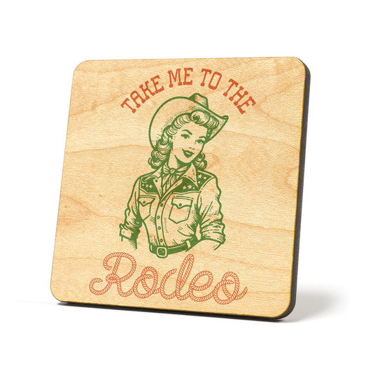 Take me to the rodeo Graphic Coasters