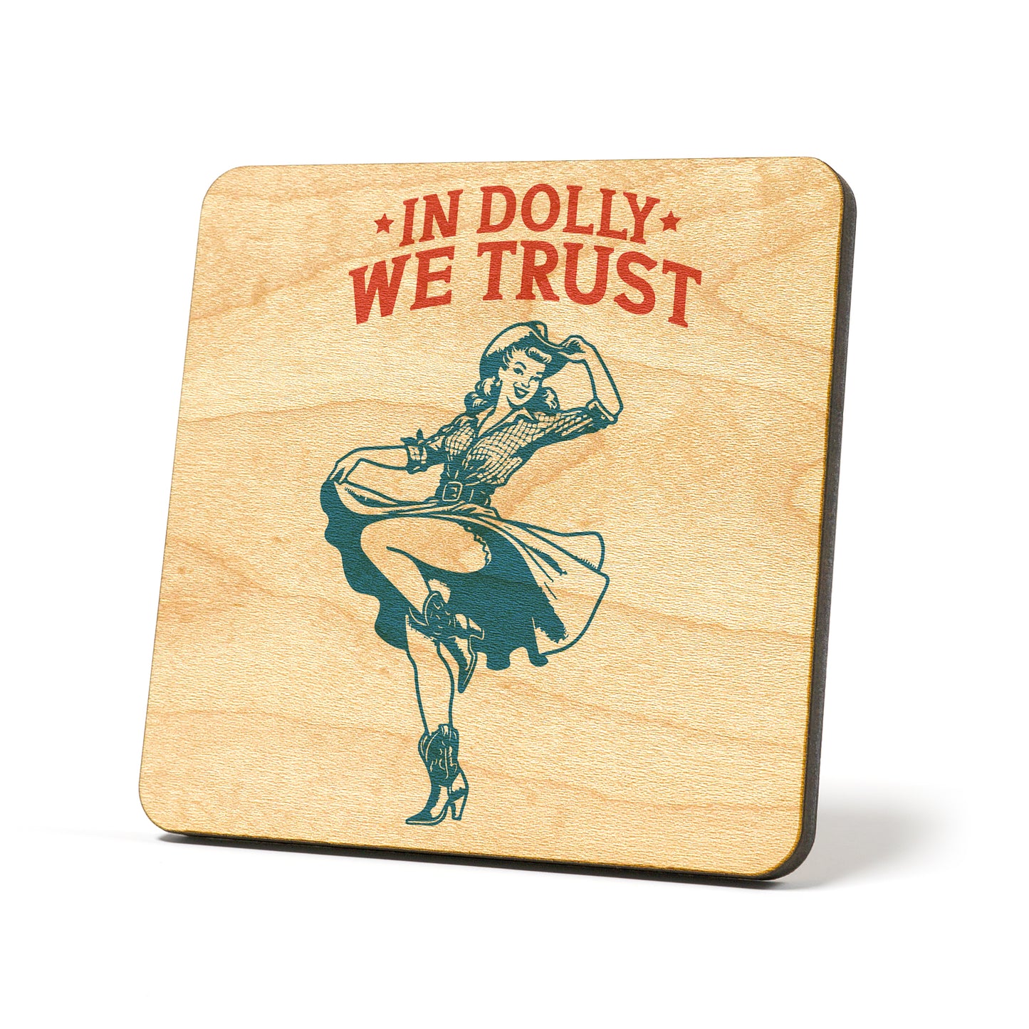 In Dolly we trust Graphic Coasters