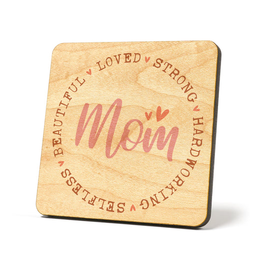 Loved Strong Mom Graphic Coasters