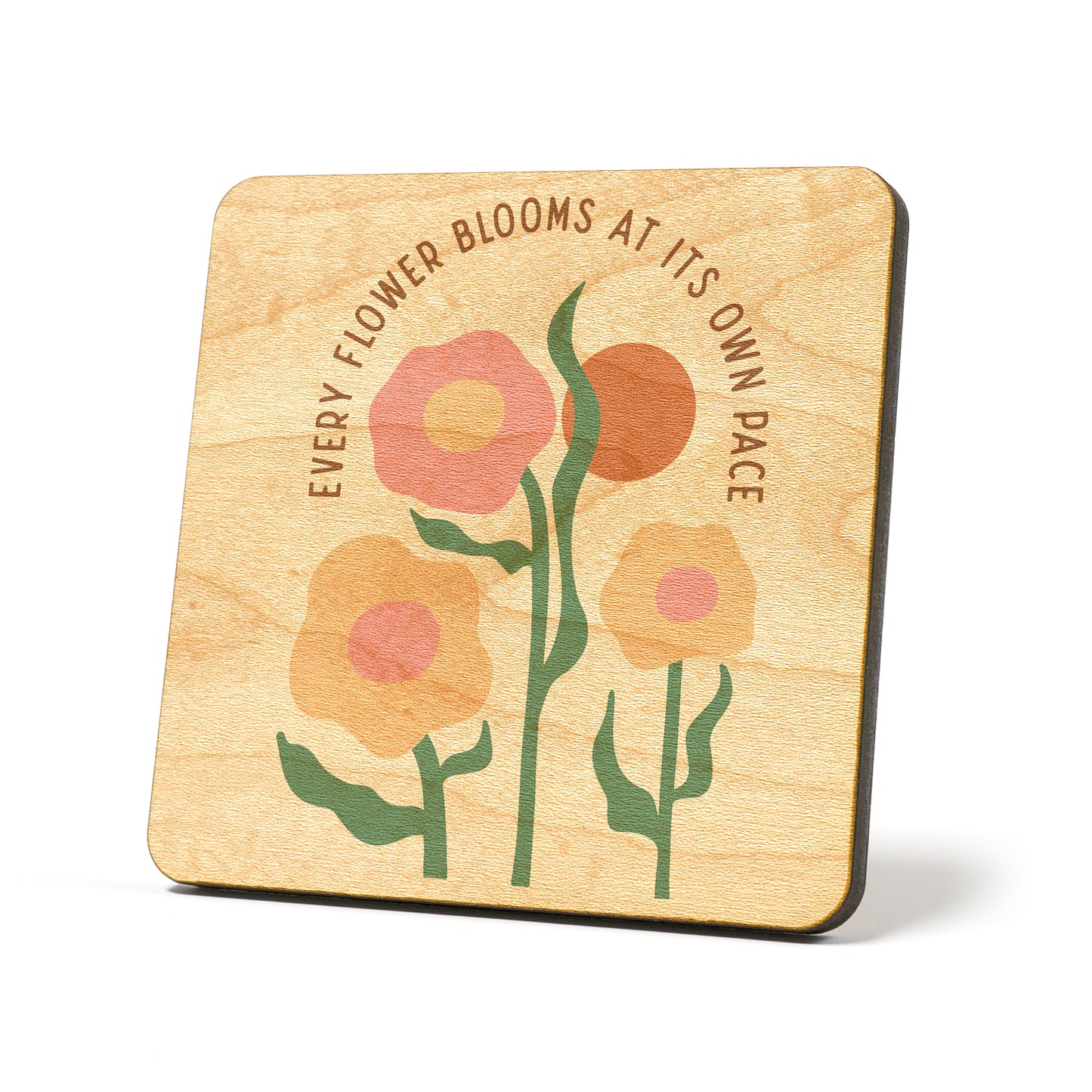 Blooms at it's own pace boho Graphic Coasters
