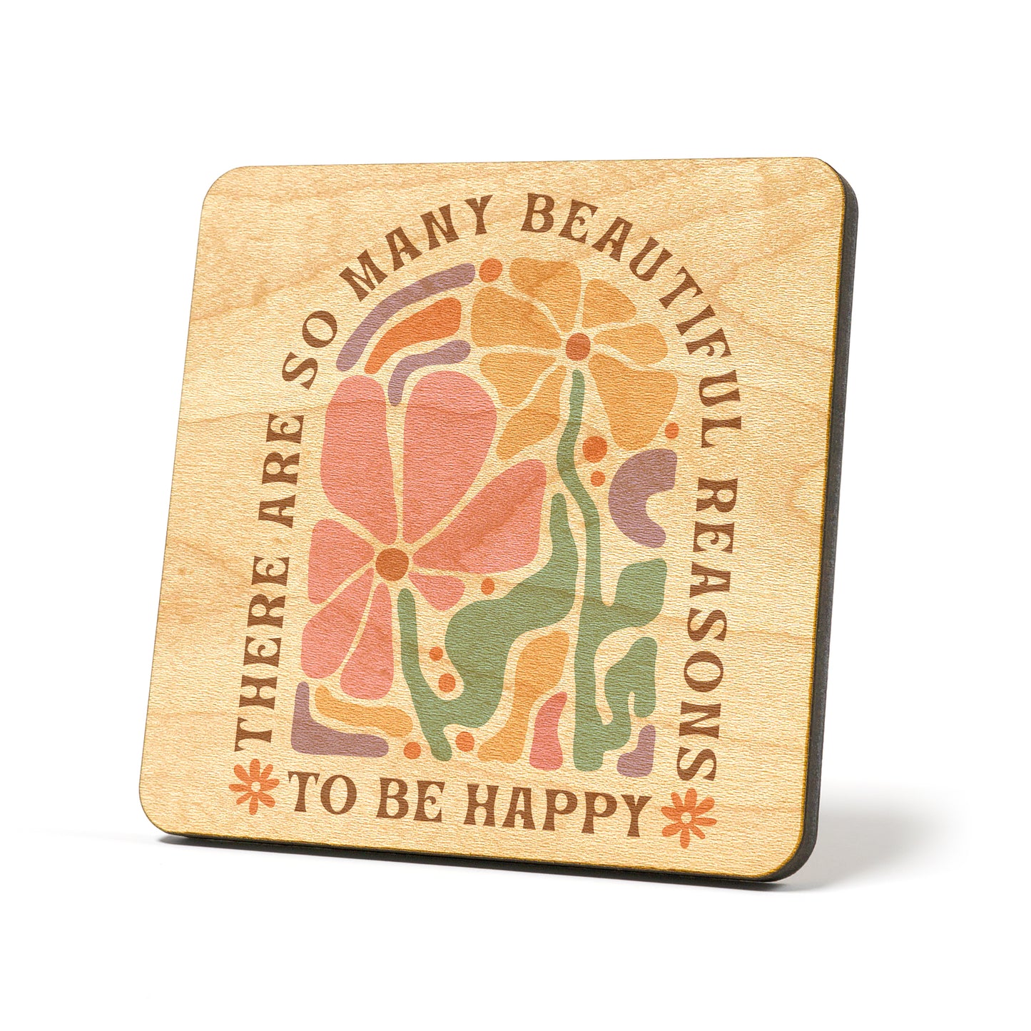 Beautiful reasons to be happy boho Graphic Coasters