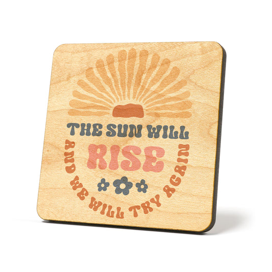 The sun will rise boho Graphic Coasters