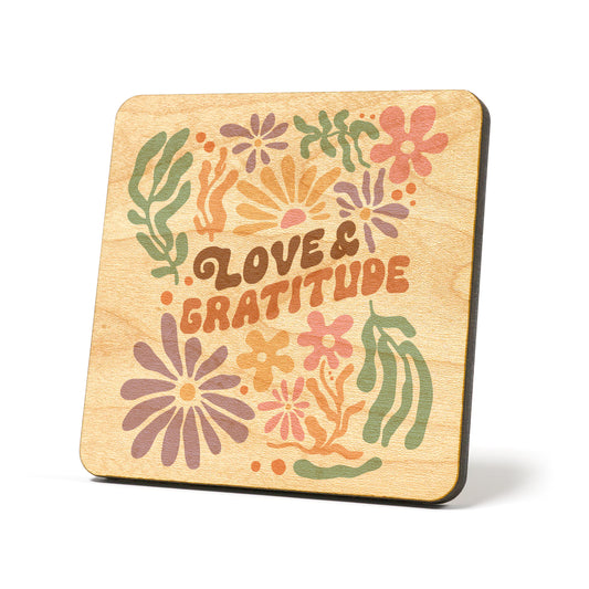 Love & gratitude boho Graphic Coasters