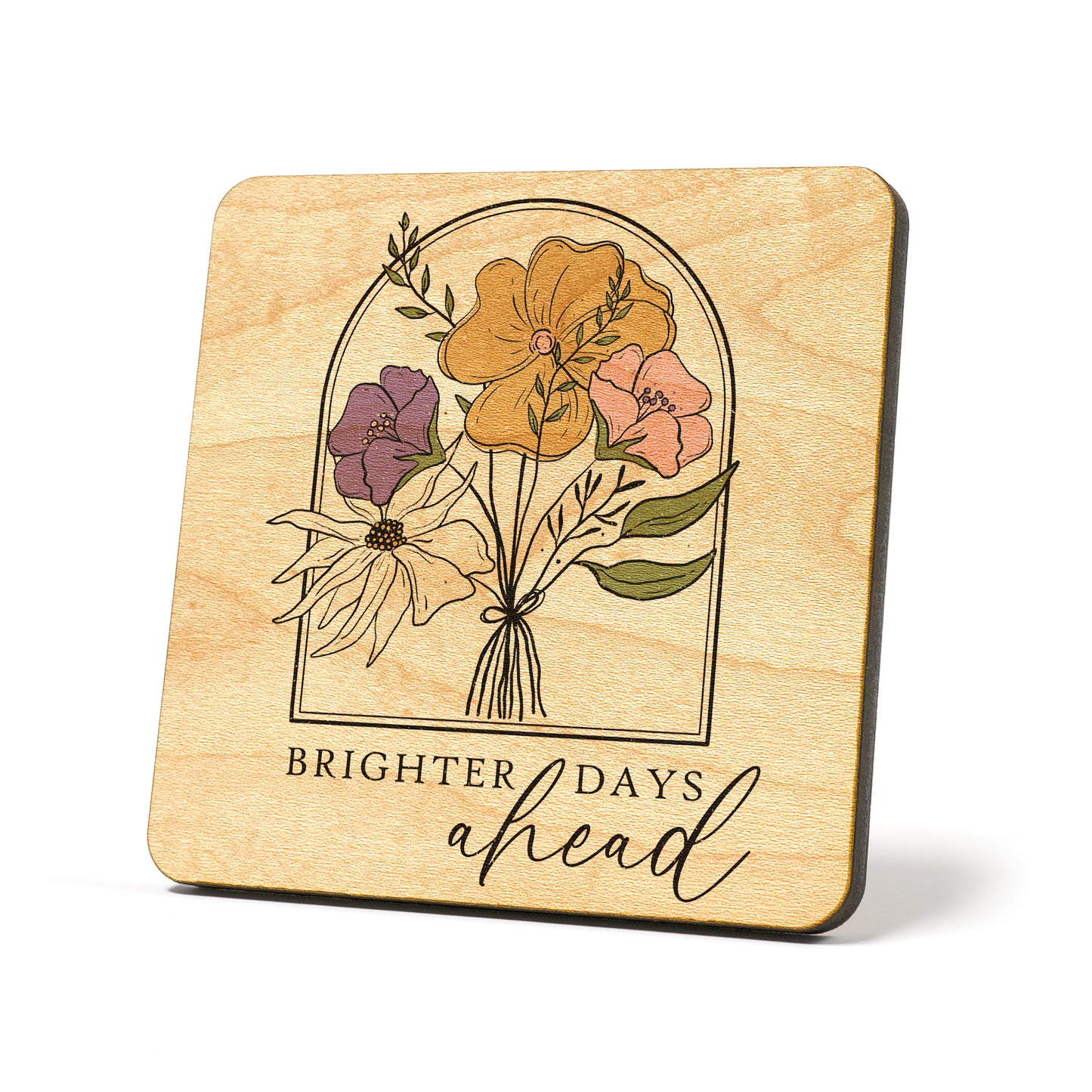 Brighter days ahead Graphic Coasters