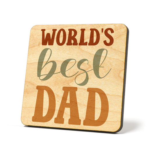 World's best dad Graphic Coasters