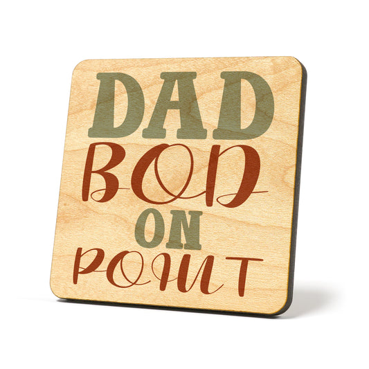 Dad bod on point Graphic Coasters