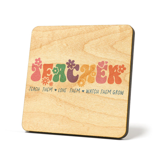 Teacher watch them grow Graphic Coasters