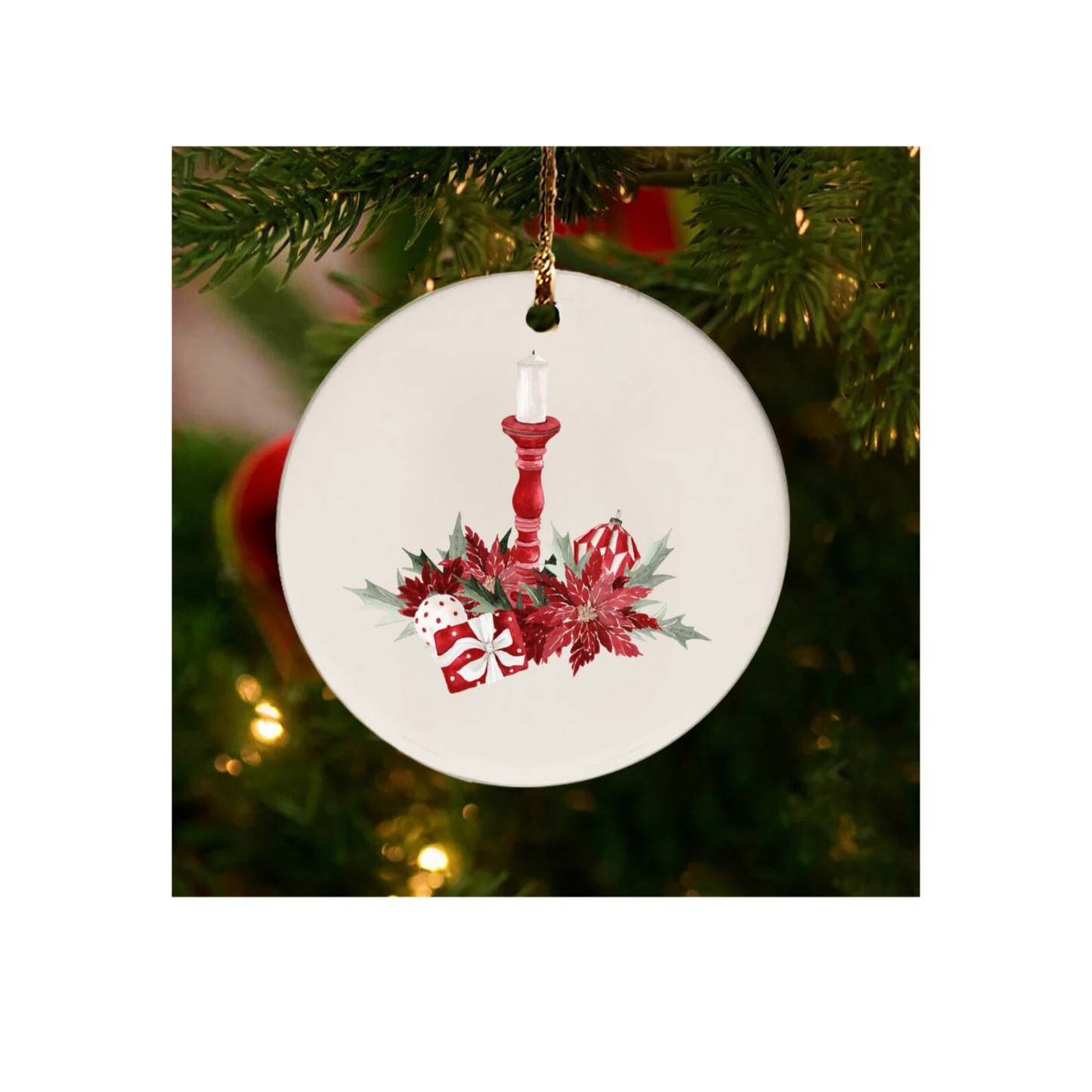 Red Centerpiece Ornament