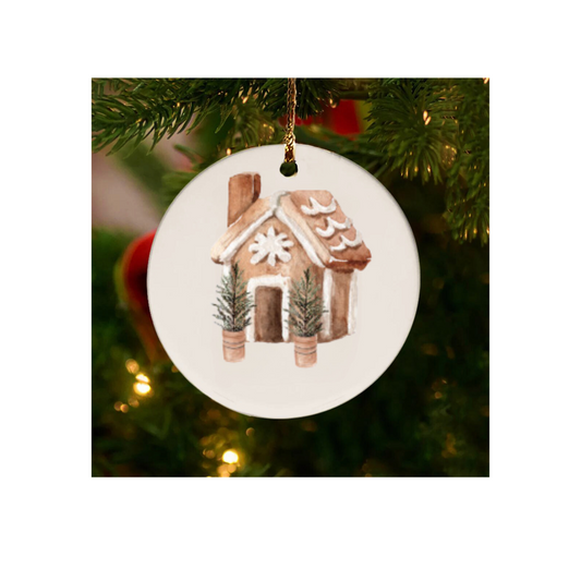 Quaint Gingerbread Cottage Ornament