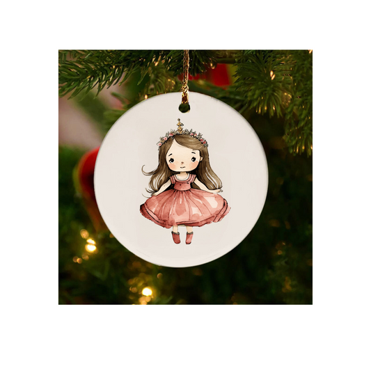 Pretty in Pink Princess Ornament