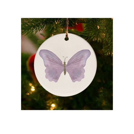 Lavender Butterfly Ornament