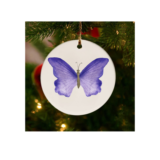 Violet Butterfly Ornament