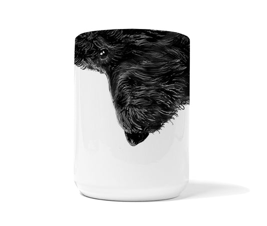 Black Doodle Snout Mug