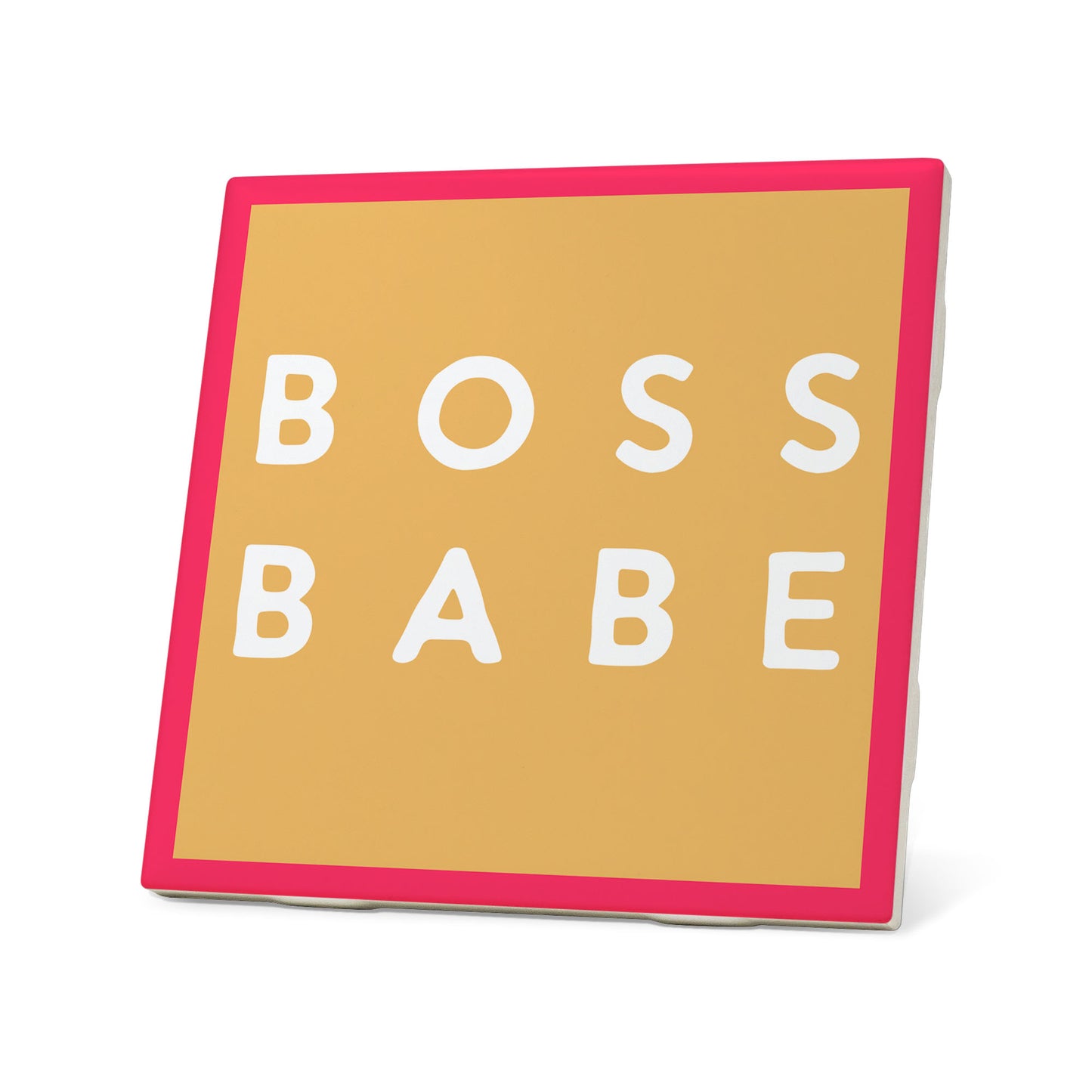 Colorblock Boss Babe Coaster