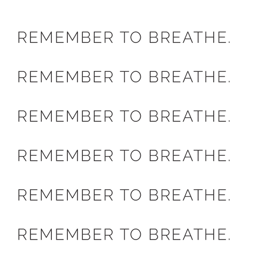 Remember To Breath Quote Coaster