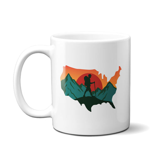 USA Hiking Badge Mug