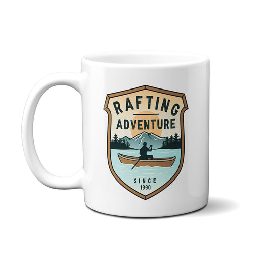 Rafting Adventure Badge Mug