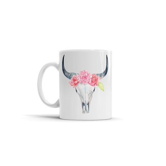 Floral Skull Mug