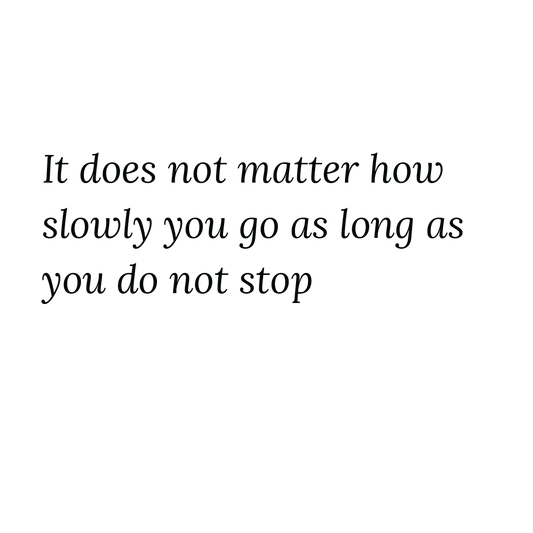 It Does Not Matter How Slowly You Go As Long As You Do Not Stop Quote Mug